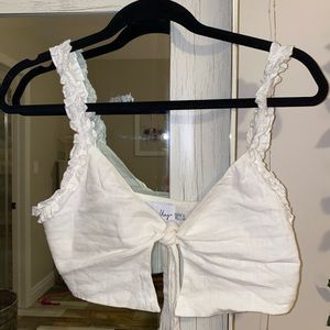 princess polly linen crop top